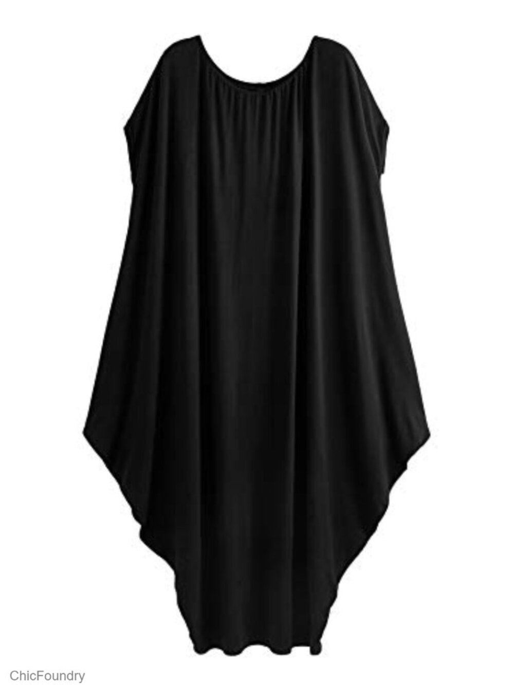 Oversized Boat Neck Dolman Sleeve Maxi Dress Moo Moos - Picture 6 of 7